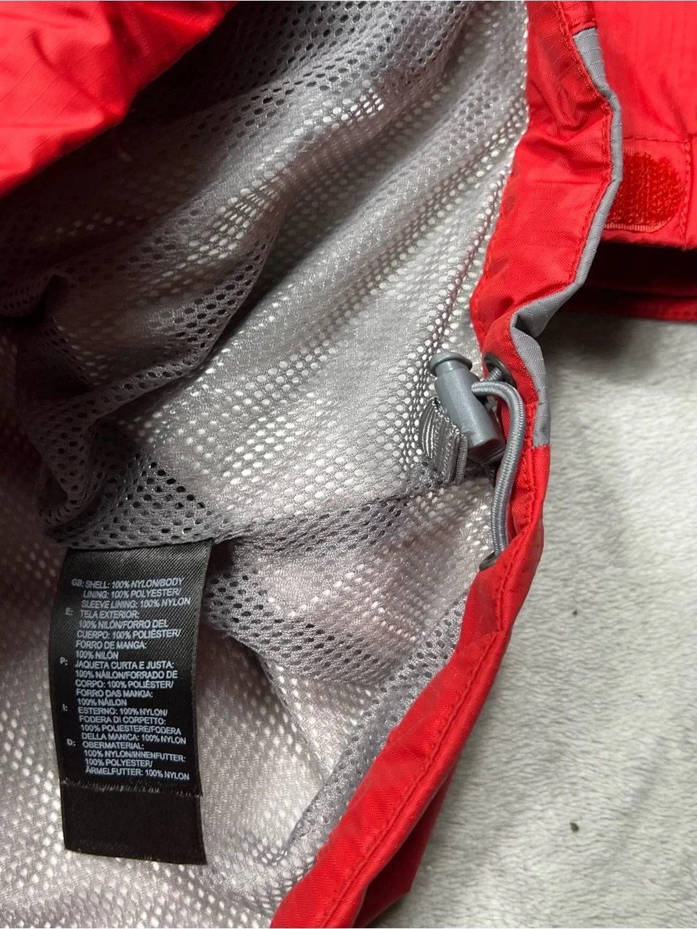 Vintage The North Face Hyvent Rain Jacket Mens XXL Red/Gray Waterproof Full Zip